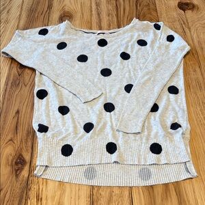 PINK Victoria's Secret Light Gray Polka Dot Sweater